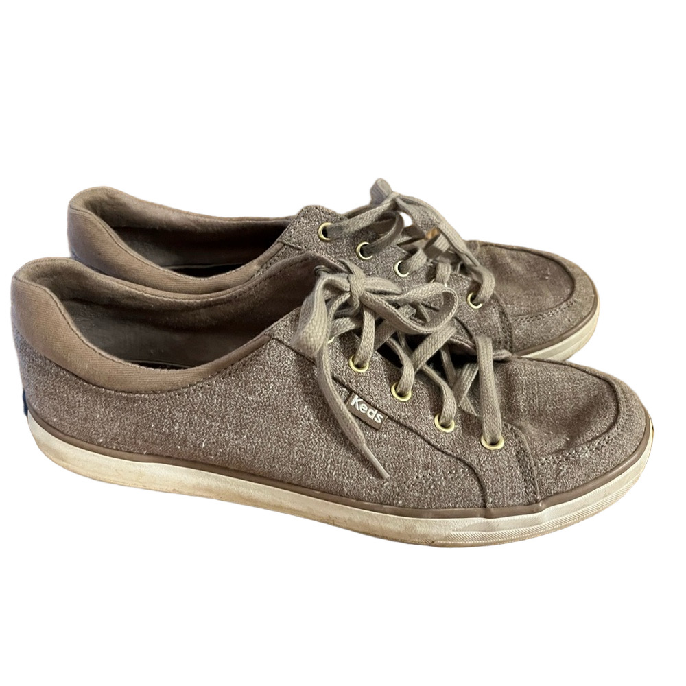 Keds Womens Center II Fashion Sneakers Sneaker size 9 canvas light brown taupe
